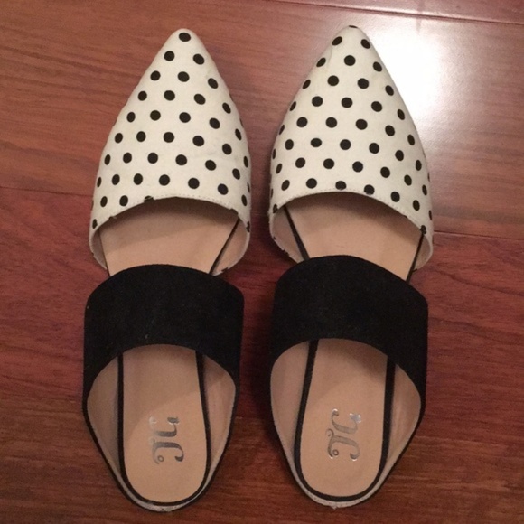 JG Shoes - JG Dayton Dot Pointed Toe Slide Flat